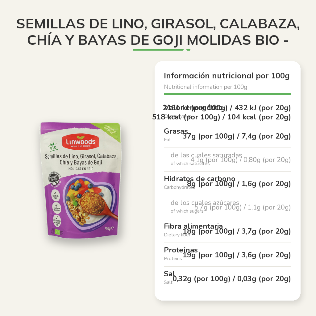 Información nutricional