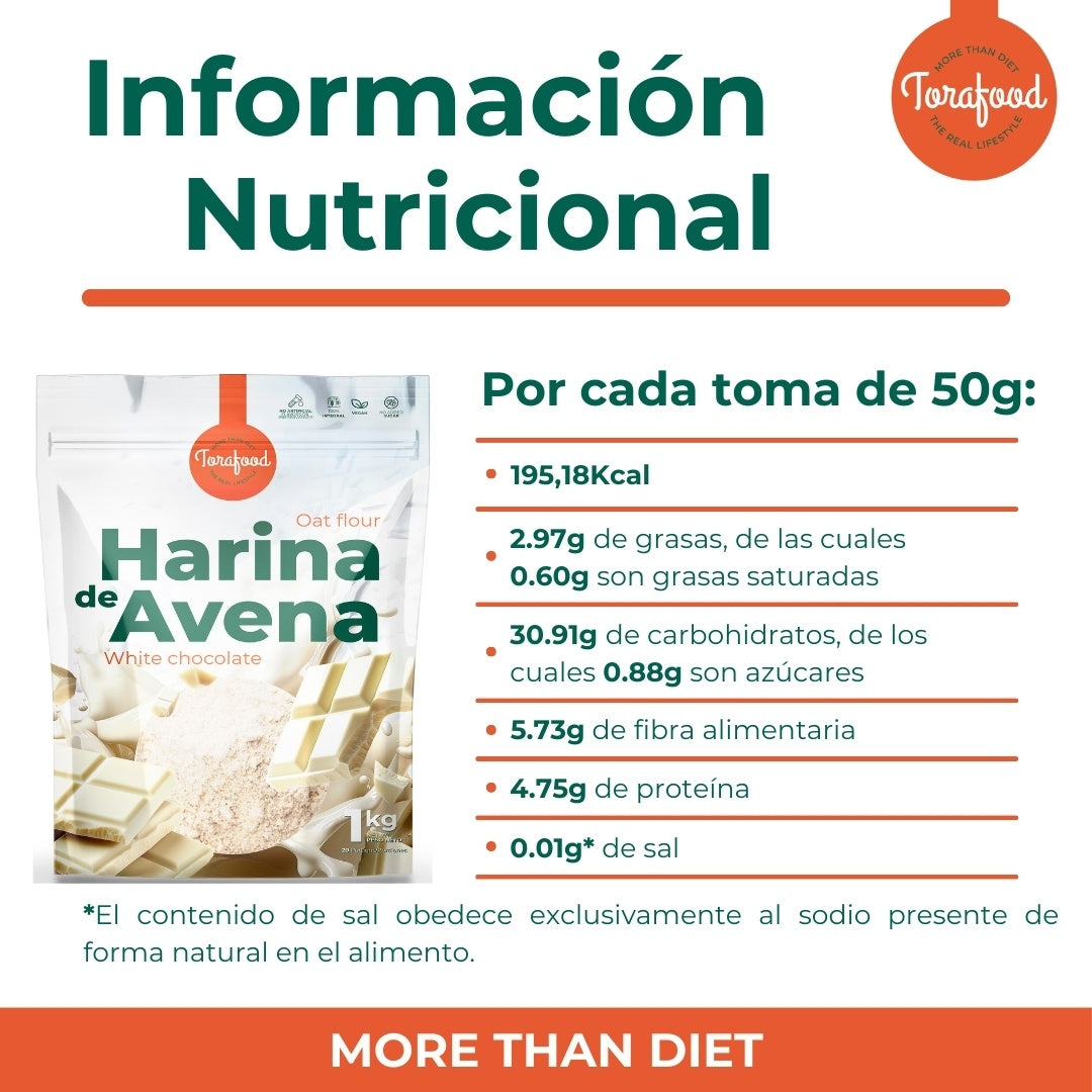 Harina De Avena Choco Blanco Torafood 1kg