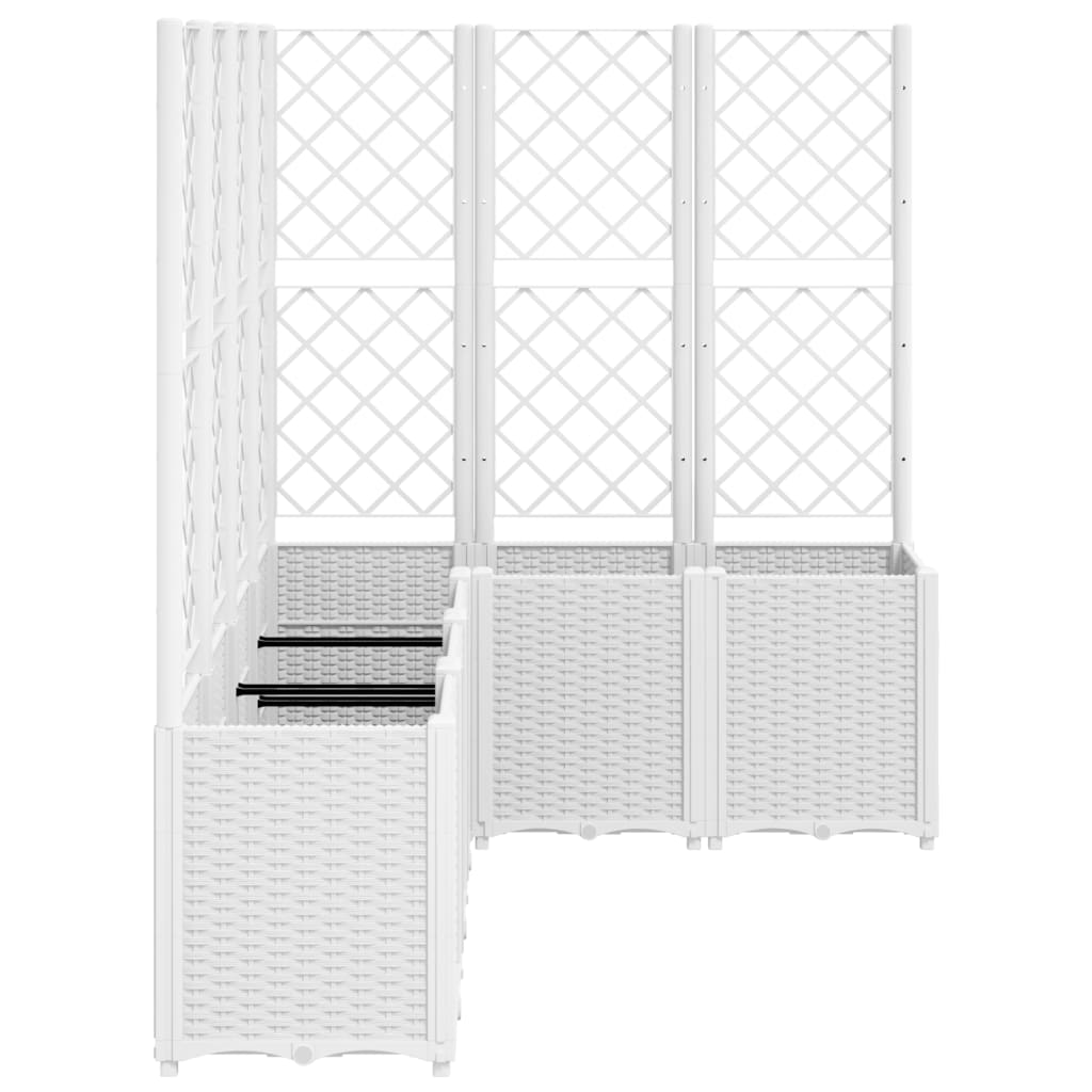 Jardinera Con Enrejado Pp Blanco 160x120x140 Cm_3