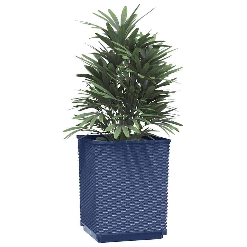 Jardineras 2 Uds Polipropileno Azul Gris 30x30x37 Cm_2