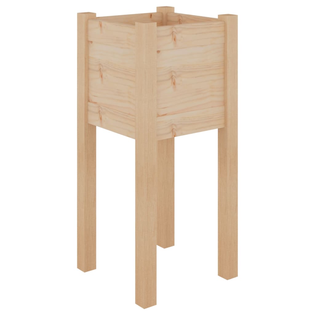 Jardineras 2 Uds Madera Maciza De Pino 31x31x70 Cm_3