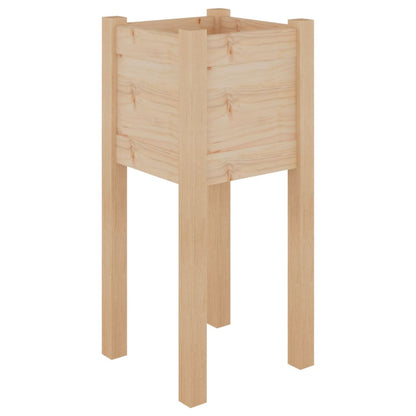 Jardineras 2 Uds Madera Maciza De Pino 31x31x70 Cm_3
