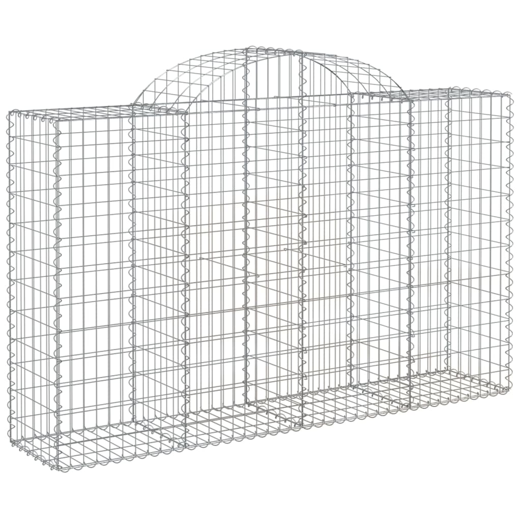 Cestas De Gaviones 8 Uds Forma De Arco Hierro 200x50x120/140 Cm_2