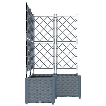 Macetero De Jardín 3 Uds. Gris Claro 80 X 80 X 143 Cm Pp_3