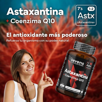 Astaxantina con CoQ10 Sevens Nutrition 60 cápsulas