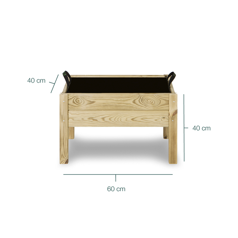 Huerto Urbano De Madera Kit Leo Hortalia 60x40x40 Cm_5