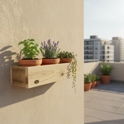 Jardinera Vertical Stand Line 1B Madera Tratada Exterior Hortalia_1