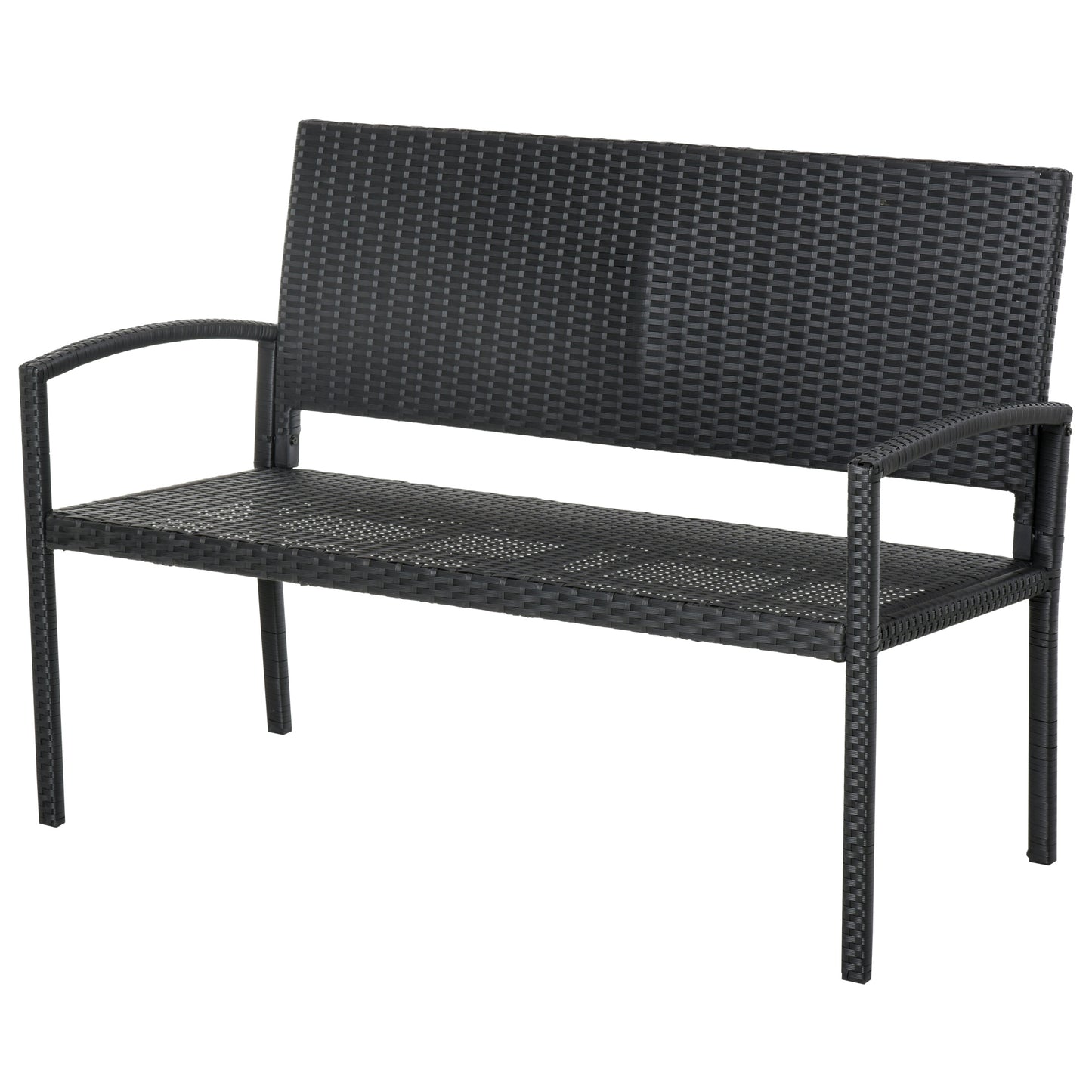 Outsunny Banco Jardín Lounge Silla 2 Plazas Mueble Exterior Terraza 2 Plazas_0