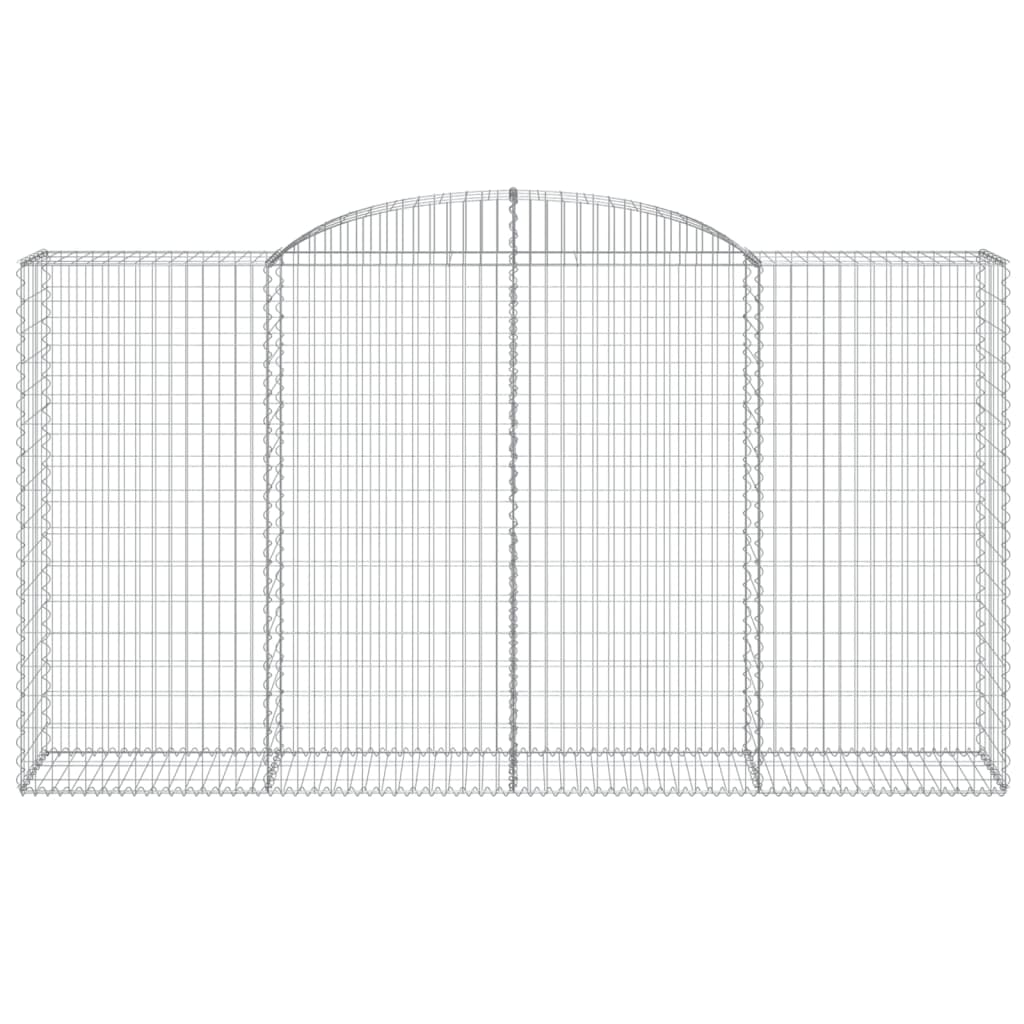 Cestas De Gaviones 3 Uds Forma De Arco Hierro 300x50x160/180 Cm_3