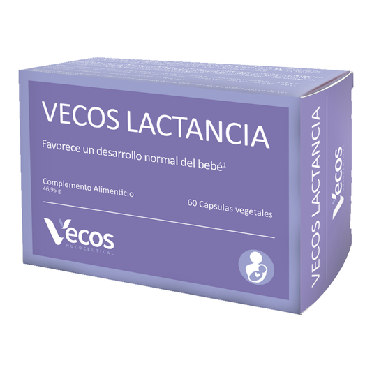 Vecos Lactancia Vecos 60 Cápsulas | Dha 200 Mg Para El Desarrollo Del Bebé | Multivitamínico + Minerales + Omega-3_0