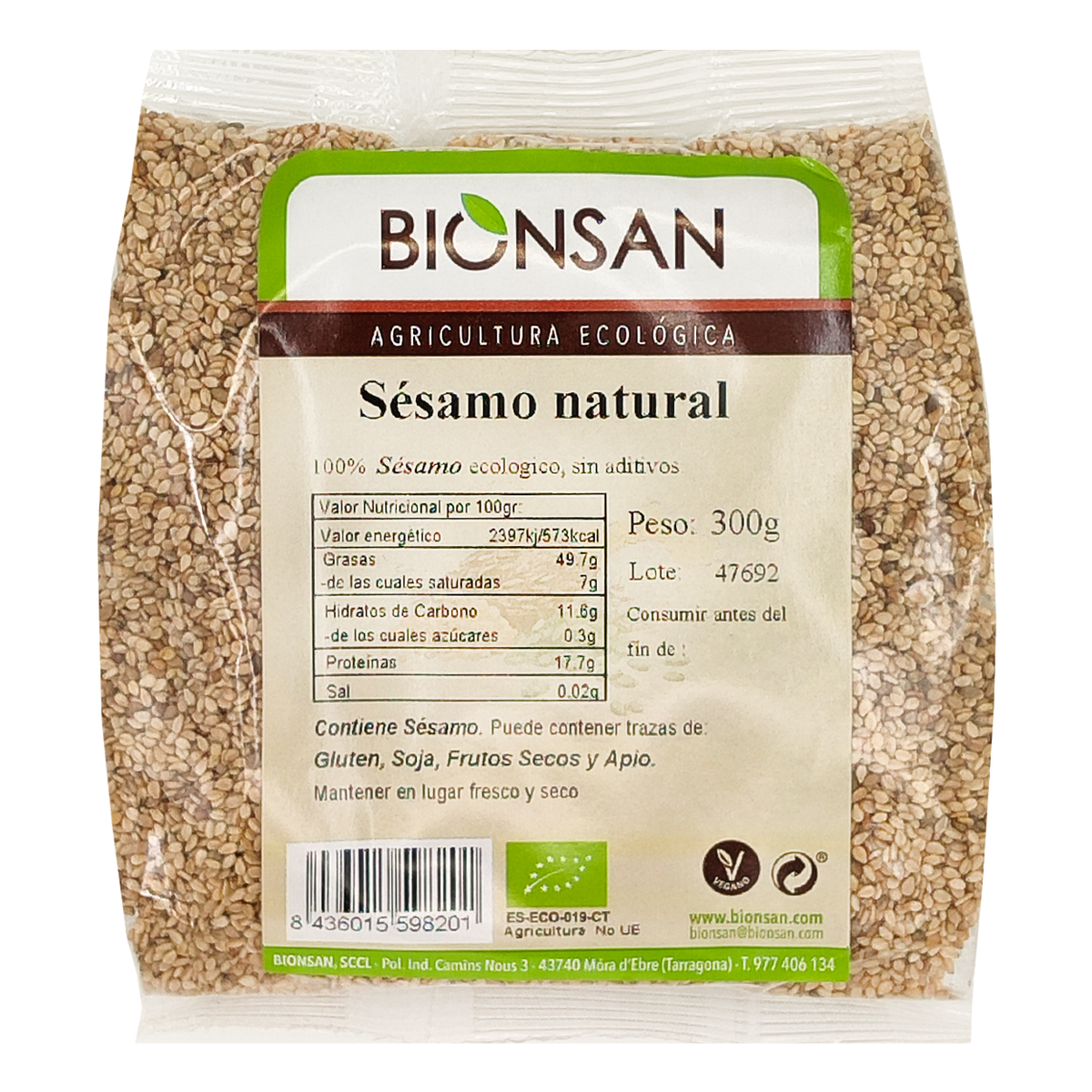 Sésamo Natural Eco Bionsan 300gr_0