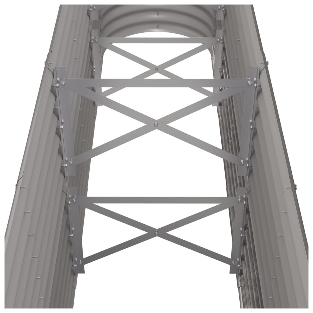 Jardinera Arriate Acero Galvanizado Gris 260x40x68 Cm_4