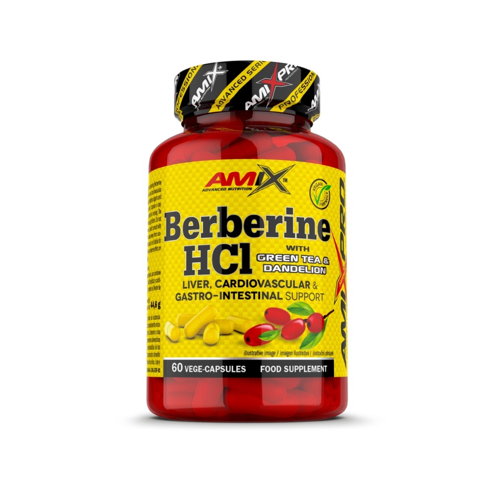 Berberina Hci Con Té Verde Y Diente De León 60 Vcap Amix Pro_0