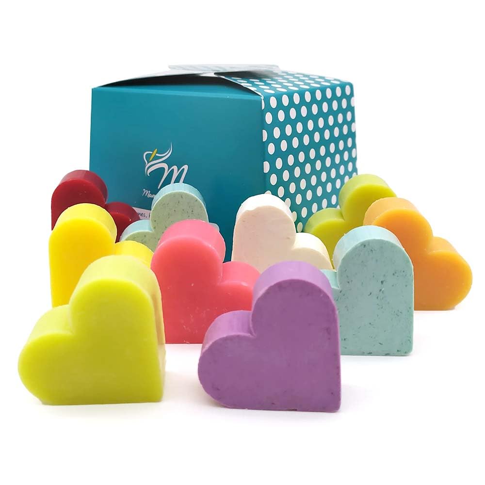 25 Jabones Aromáticos Con Forma De Corazón - Detalle Para Invitados De Eventos - Jabón Glicerina Con Aroma A Surtidos_1