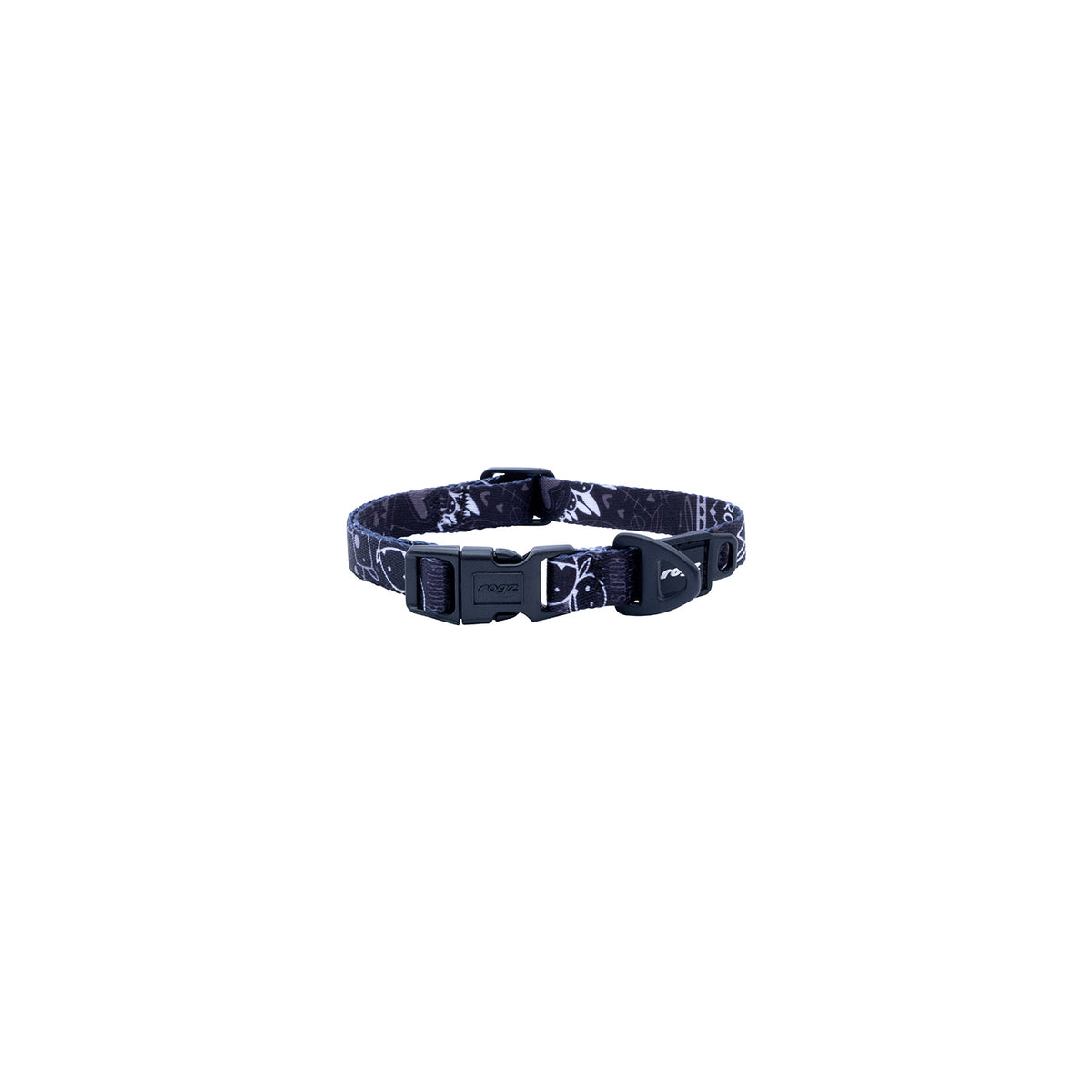 Collar Para Perro, Modelo Fusion De Rogz, Estampado Graffiti Negro. Talla S (8-14kg)_0