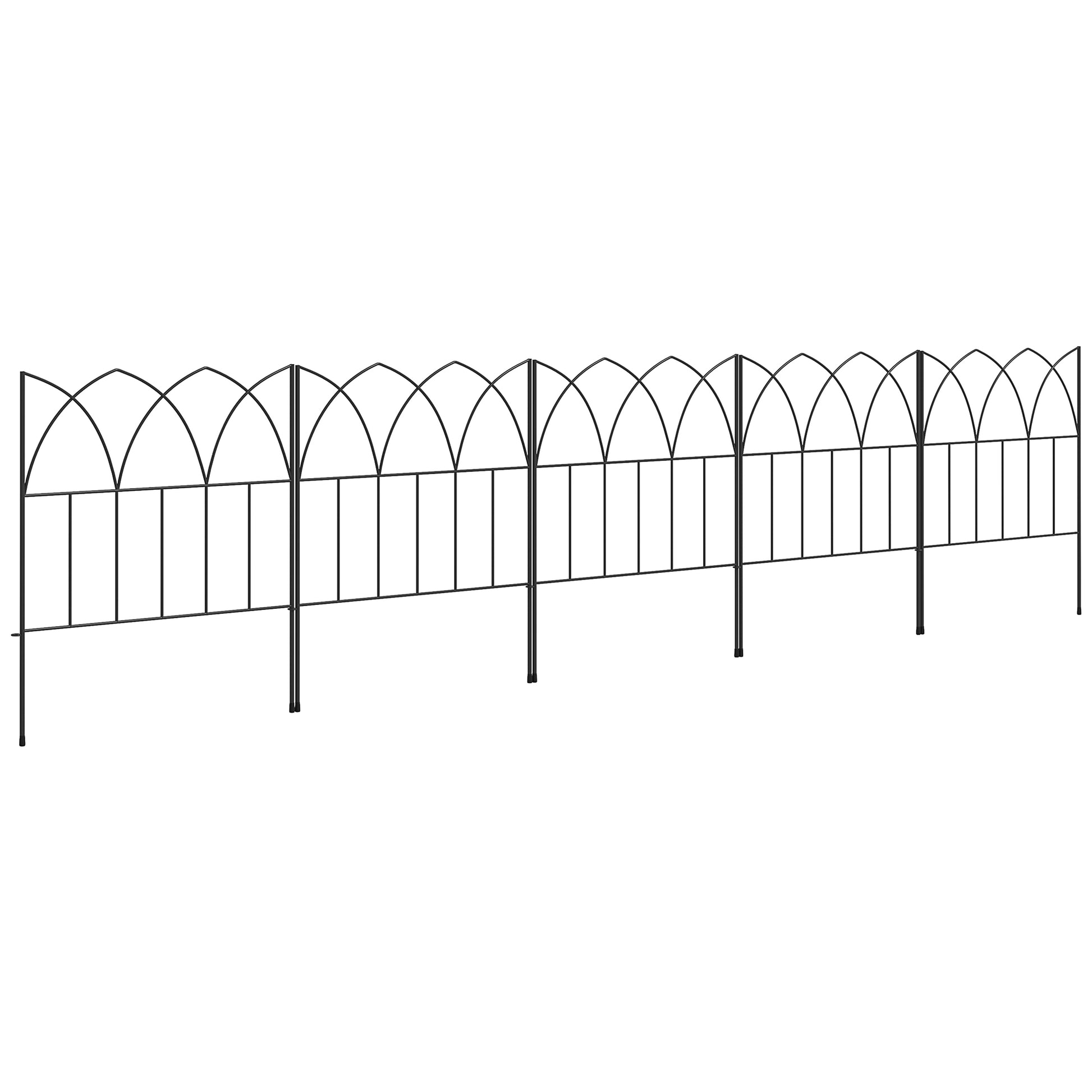 Outsunny Vallas De Jardín 205x45,5 Cm De Metal Combinación Libre Negro_0