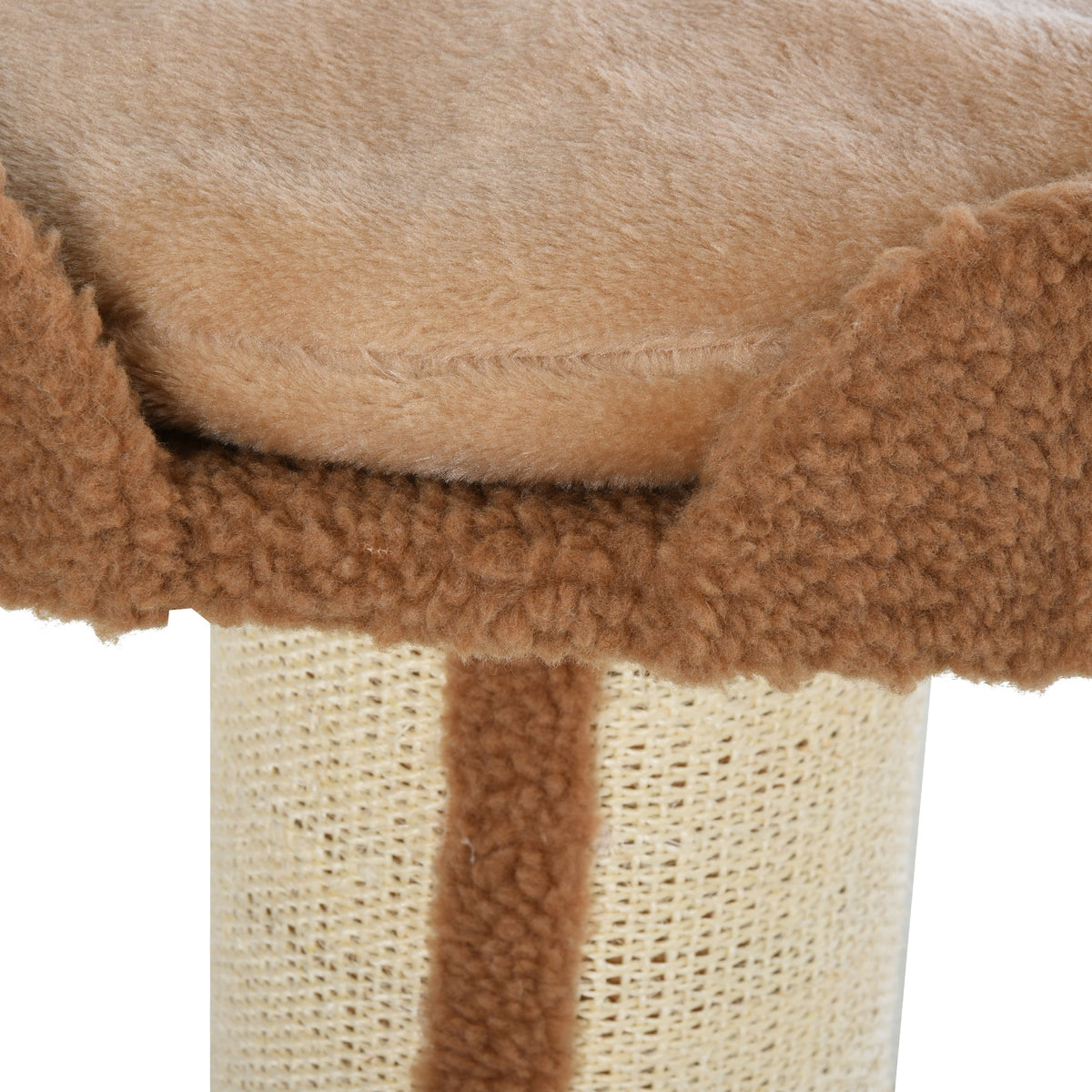 Pawhut Árbol Rascador Para Gatos Altura 91 Cm De 3 Niveles 45x45x91cm Marrón_4