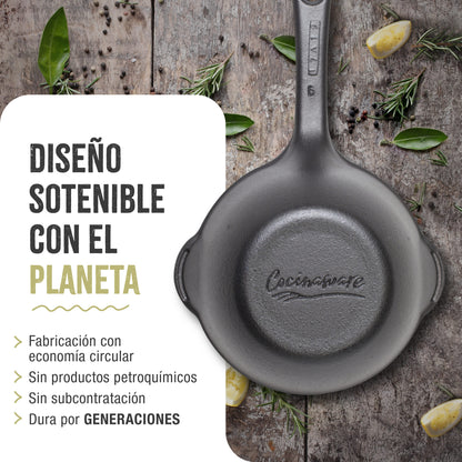 Victoria Cazo Cocina Inducción Hierro Fundido Esmaltado Salsero 0,4 L, Apto Barbacoa, Horno, Cast Iron, 34870, Negro_5