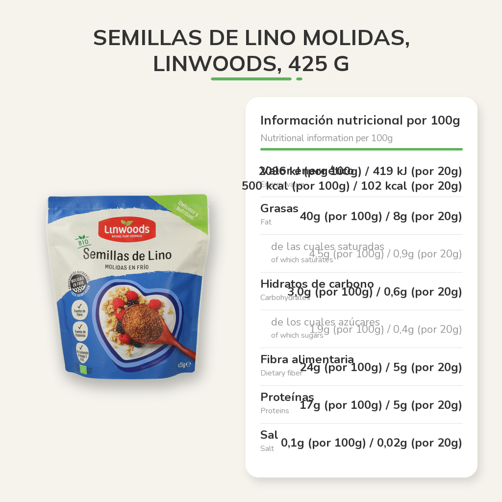 Información nutricional