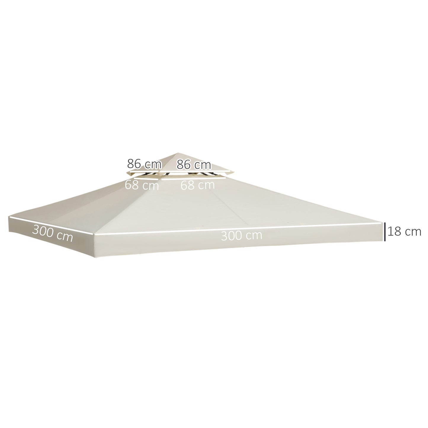 Outsunny Techo De Reemplazo 3x3m Para Estructura De Carpa Cenador_2