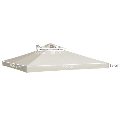 Outsunny Techo De Reemplazo 3x3m Para Estructura De Carpa Cenador_2