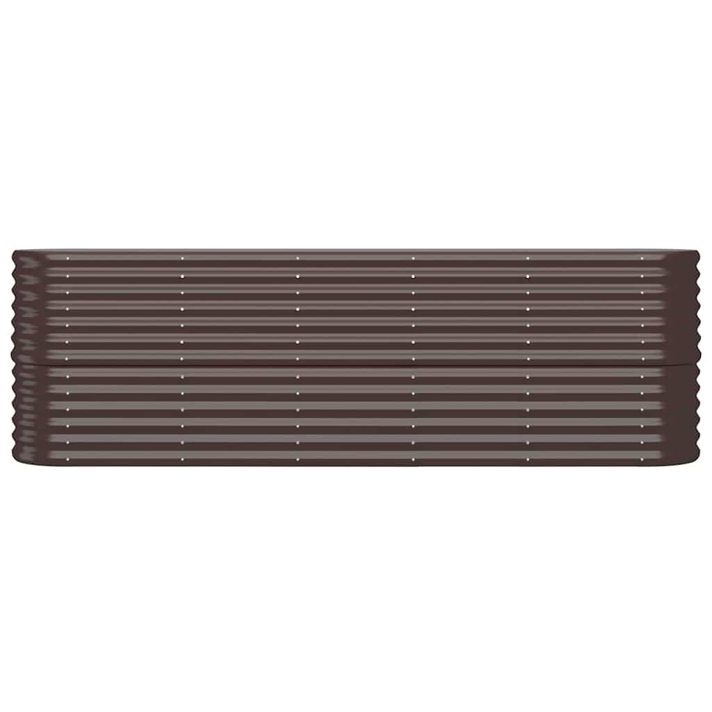 Jardinera Arriate Acero Galvanizado Marrón 224x40x68 Cm_2