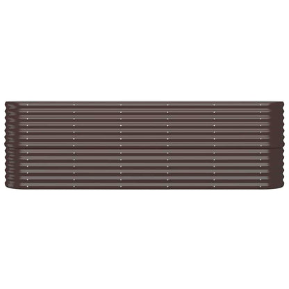 Jardinera Arriate Acero Galvanizado Marrón 224x40x68 Cm_2