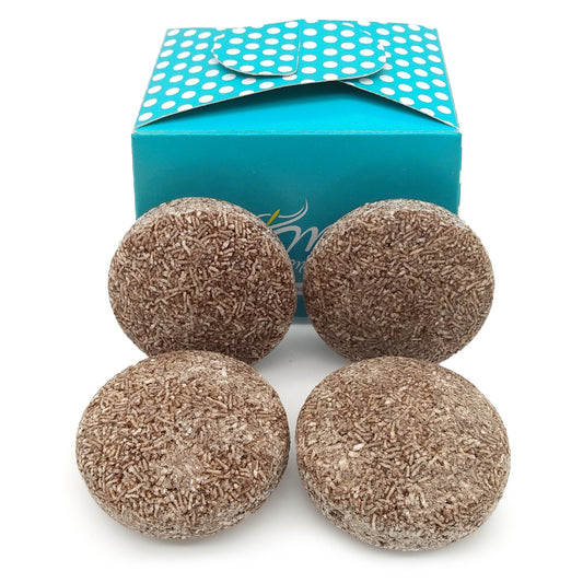 Pack 4 Champú Sólido para Cabello Fino - 100% Natural - Aporta Volumen, Brillo y Suavidad - Con Manteca y Polvo de Cacao_0