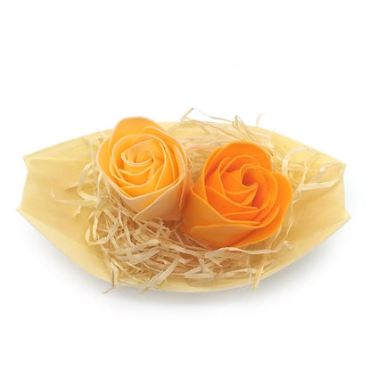 25 Barcas Con Flores Para Regalo Invitados (naranja) - Rosas De Jabón Para Baño Aromático. Detalle Original Para Eventos_2