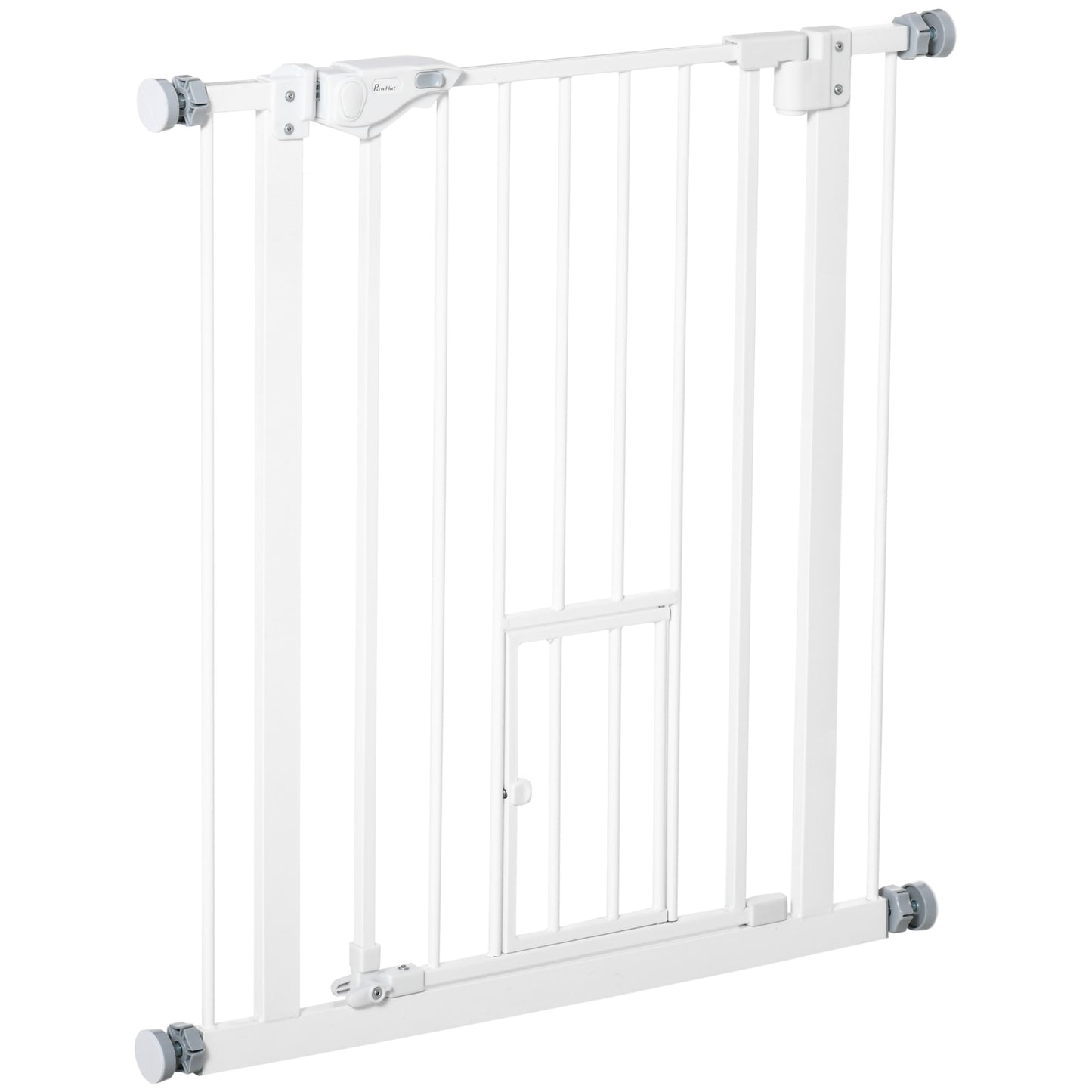 Pawhut Barrera De Seguridad Para Perros Extensible 74-80x76,2 Cm Blanco_0
