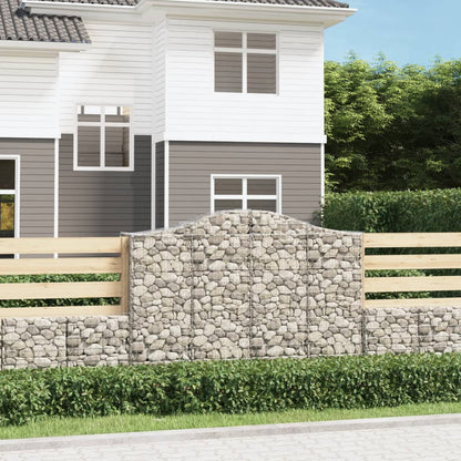 Cestas Gaviones 7 Uds Forma De Arco Hierro 200x50x140/160 Cm_1