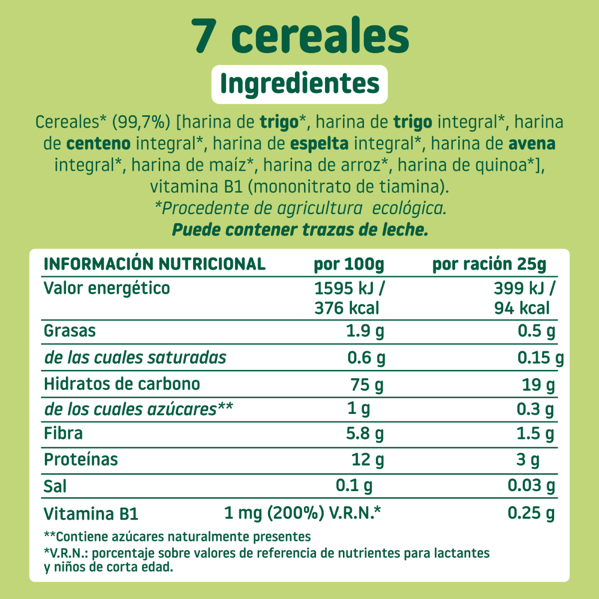 PROMO 3x Papilla de 7 Cereales Eco Smileat 200g
