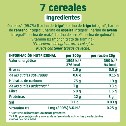 PROMO 3x Papilla de 7 Cereales Eco Smileat 200g