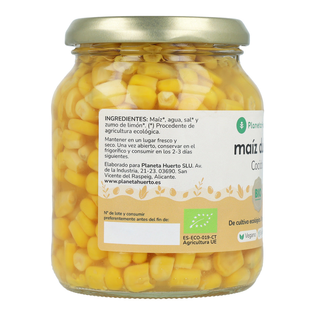 Maíz dulce ECO Planeta Huerto 340 g