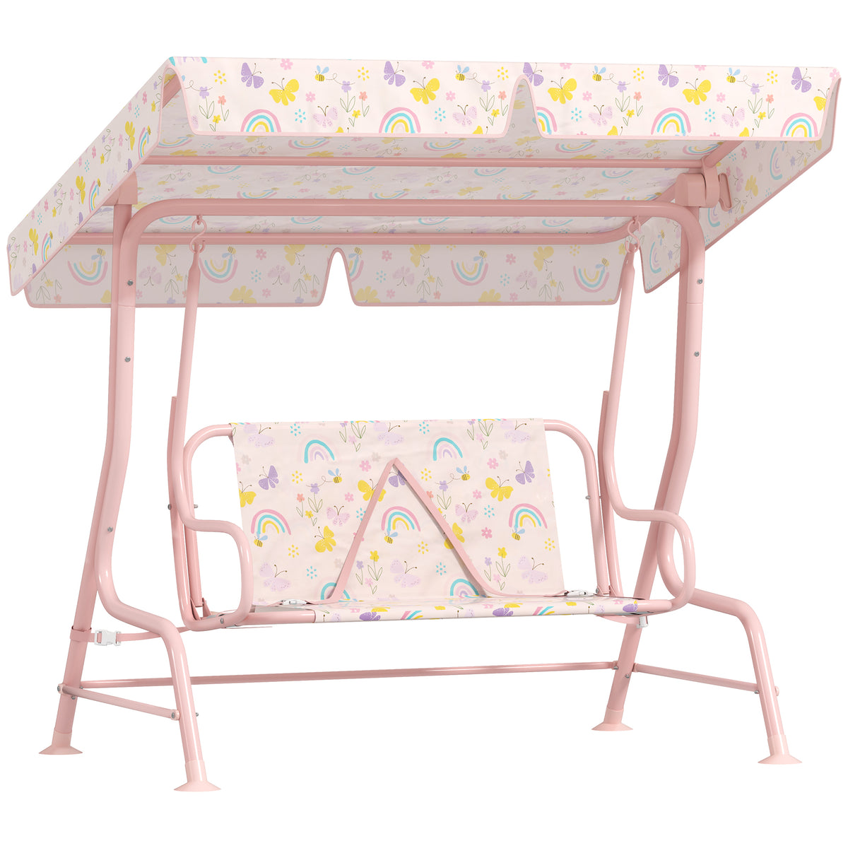 Aiyaplay Columpio De Jardín Exterior Para Niños De +3 Años 112x75x120 Cm Rosa_0