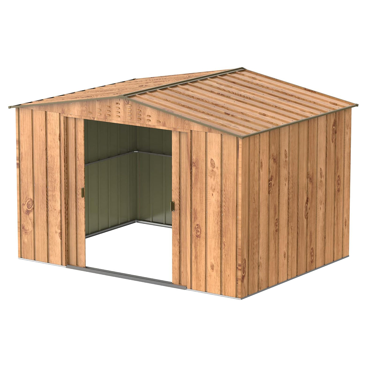 Duramax - Caseta Jardín - Top Hercules 10x8 - Metal - Color Imitación Madera_3