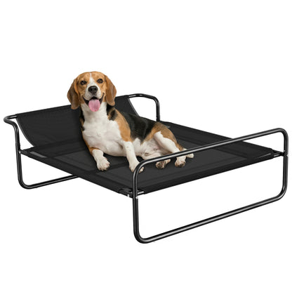 Pawhut Cama Elevada Para Perros Refrescante Y Transpirable 106x81x33 Cm Negro_0