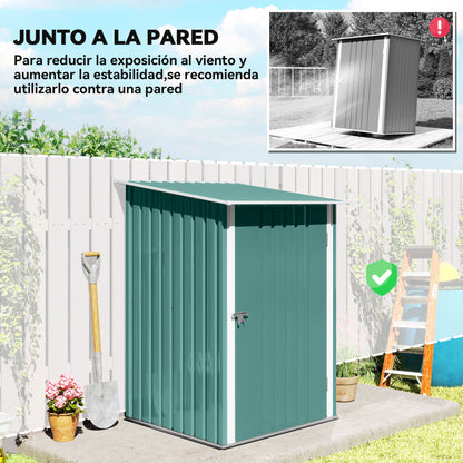 Outsunny Cobertizo De Jardín De Exterior 0,92 M² 100x103x160 Cm Verde_5