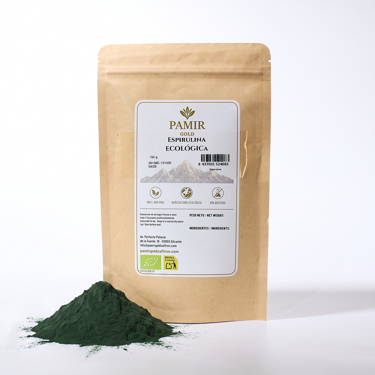 Espirulina ecológica en polvo 150 g - Pamir Gold_1