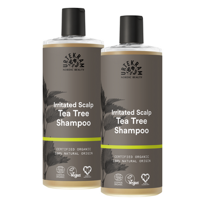 Pack 2x Champú de Árbol de Té Antibacterial Urtekram 500 ml