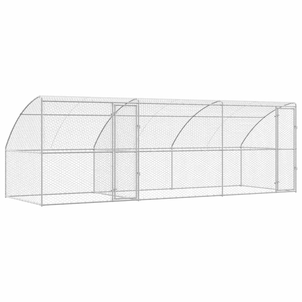 Refugio Para Perros 3 Pcs Plateado 6 X 2 X 2 M_0