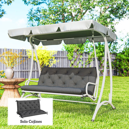 Outsunny Cojín Para Banco Con Respaldo 120x110x12 Cm Negro_1