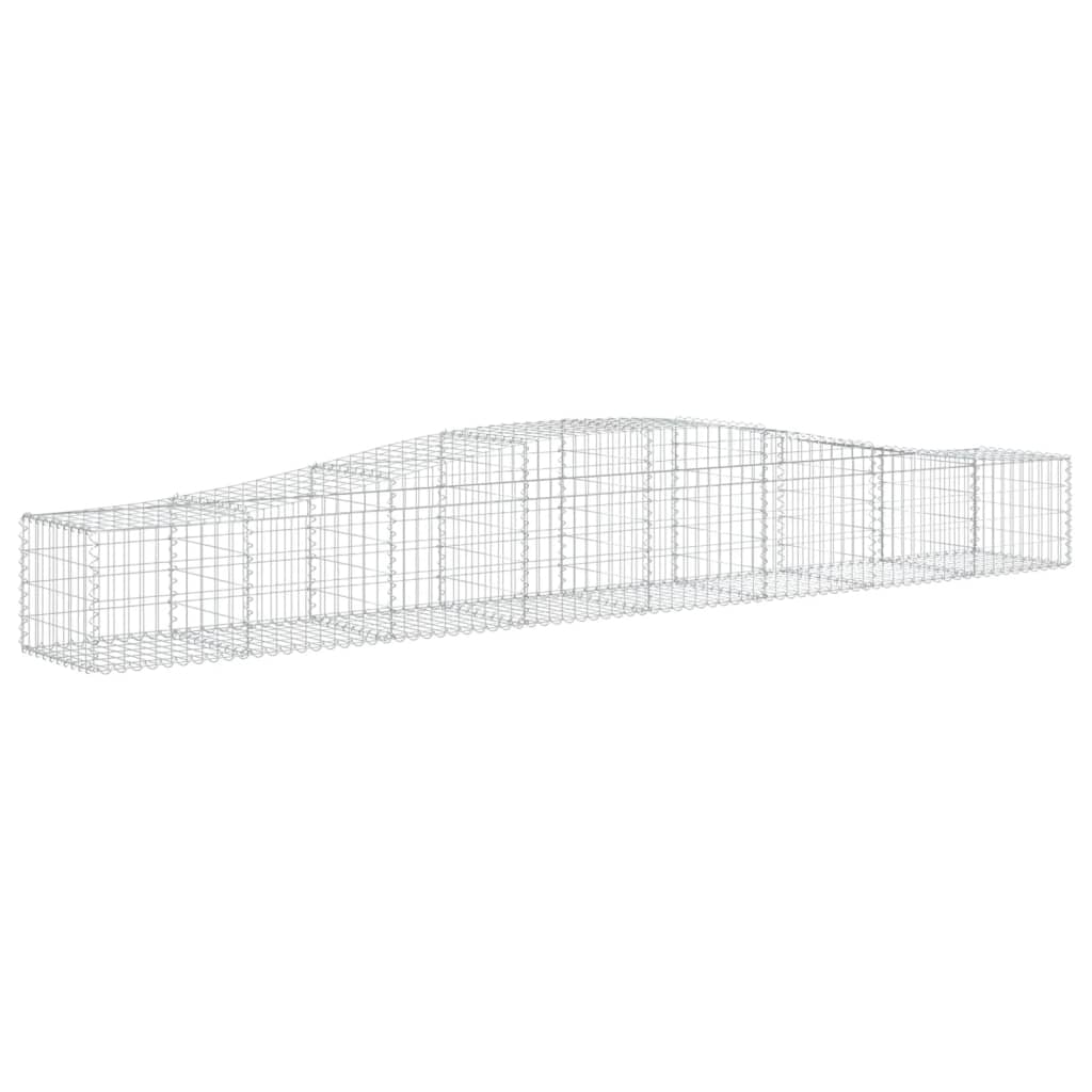 Cestas De Gaviones 10 Uds Forma De Arco Hierro 400x50x40/60 Cm_2