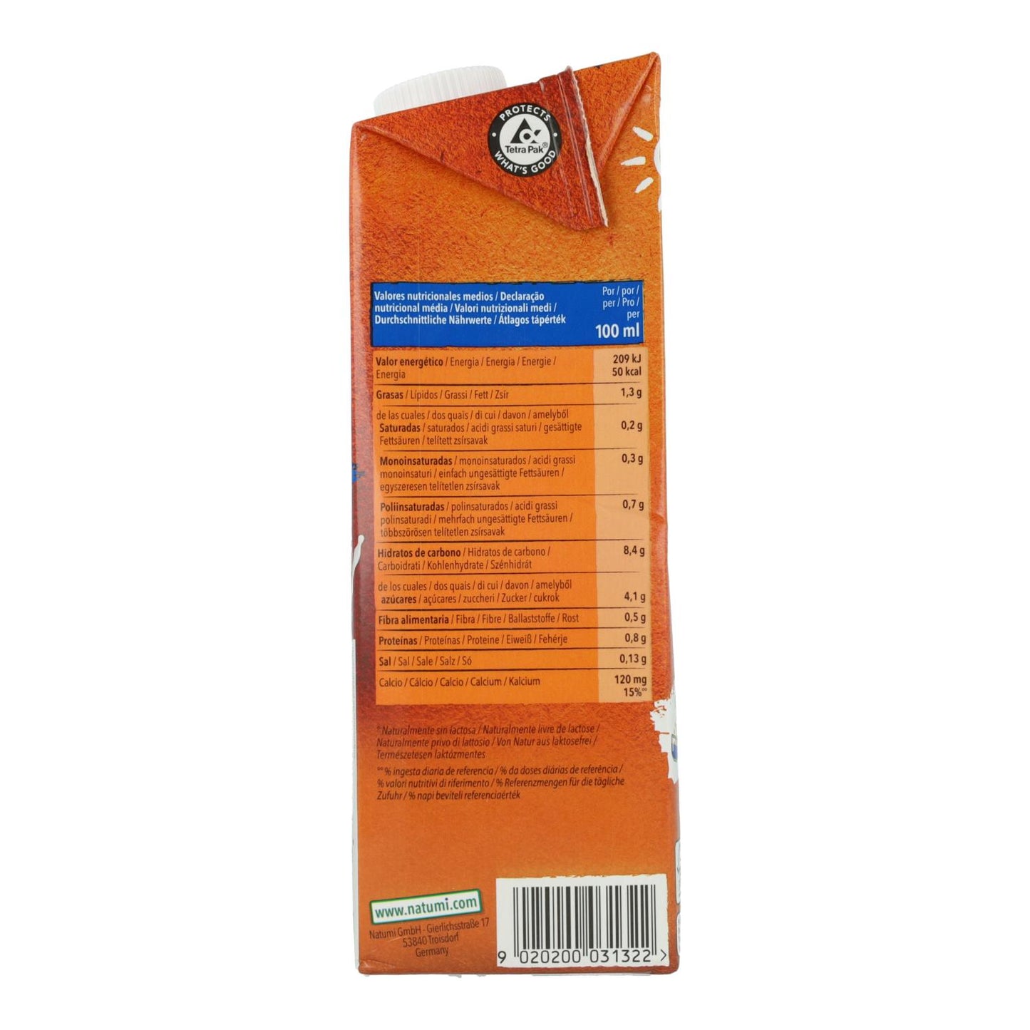 Pack 6 uds Bebida Avena Rica en Calcio Natumi 1 L