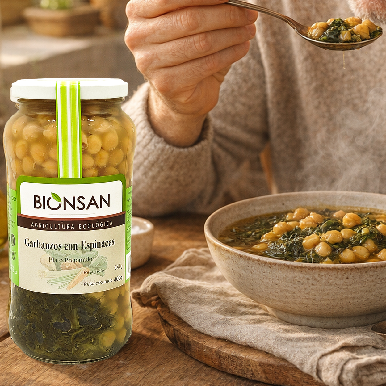 Garbanzos Con Espinacas Eco Bionsan 540gr_5