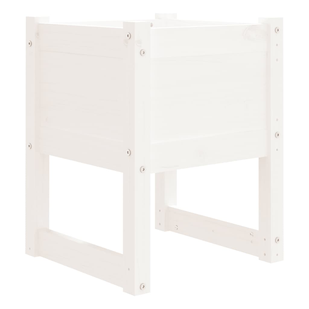 Jardinera Madera Maciza De Pino Blanco 40x40x52,5 Cm_0