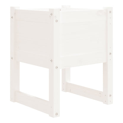 Jardinera Madera Maciza De Pino Blanco 40x40x52,5 Cm_0