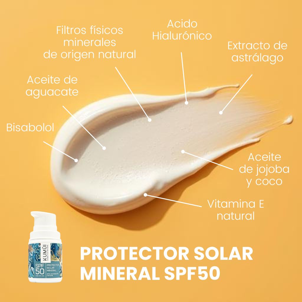 Protector Solar Mineral Spf50 – Alta Protección Natural Uvb + Uva + Hev KUMUI 50ml_2