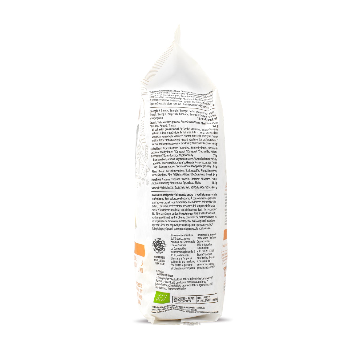Rigatoni de trigo bio Girolomoni 500g
