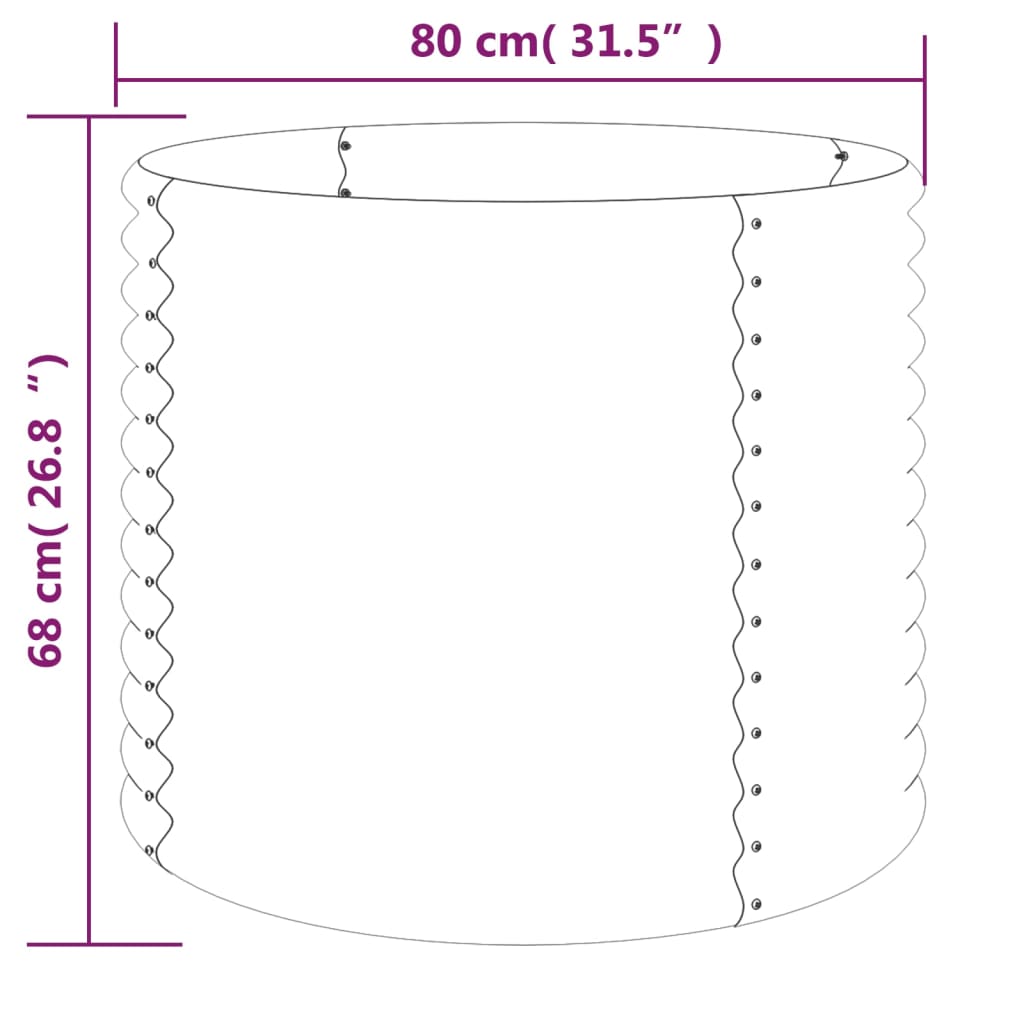 Jardinera De Acero Galvanizado Plateado 80x80x68 Cm_3